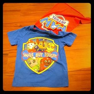 Super paw patrol shirt with cape